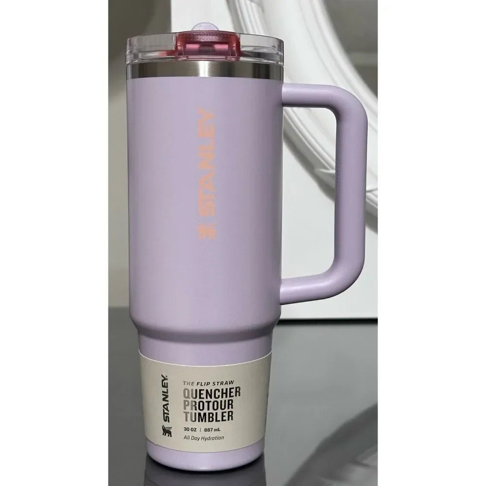 STANLEY QUENCHER PROTOUR FLIP‎ STRAW 30OZ TUMBLER, ORCHID GLIMMER - Picture 2 of 5